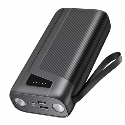 Outdoor Camping Hiking Non-slip Portable High Capacity Power Bank 30000mAh With Bright Dual LED Light