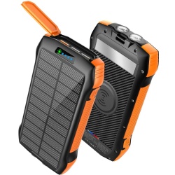 Waterproof Outdoor Camping Dual USB Solar Charger Solar Power Bank Hot Selling in USA 20000mah with Compass OEM Real 20000mah